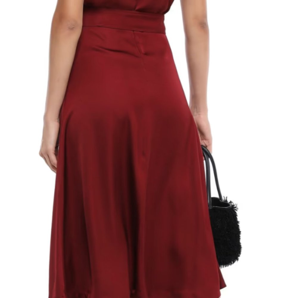 Sandro Conique Dress in Merlot Red, size XS/S (EU 34) - Picture 2 of 4